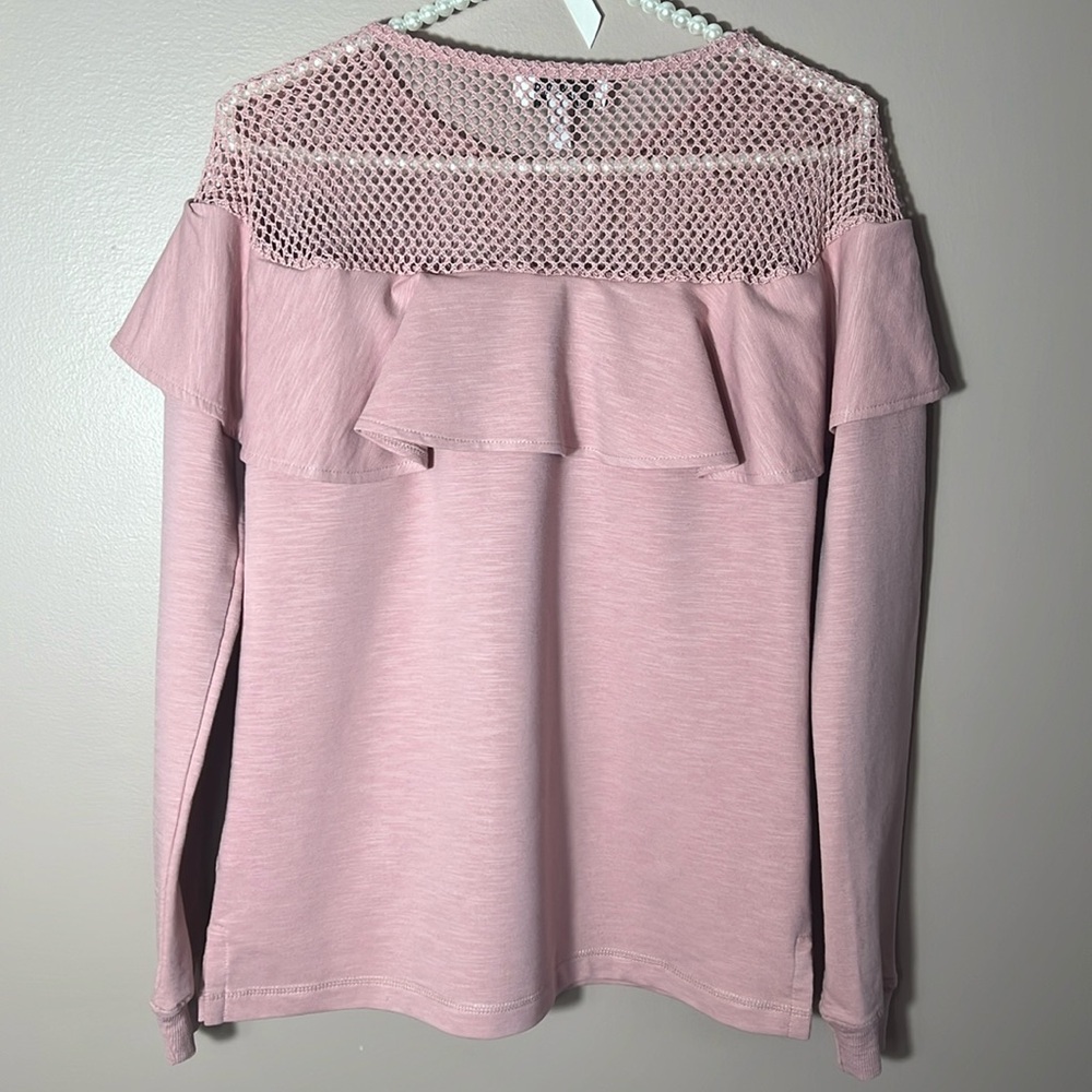 Jessica Simpson Mesh Ruffle Top - Picture 3 of 6